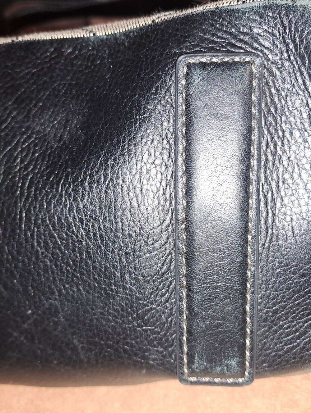 Fossil Beige and Black Diamond-Pattern Tote - Picture 6 of 6